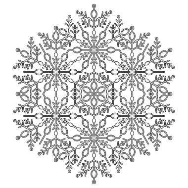 Güzel Vektör Yuvarlak Kar Tanesi