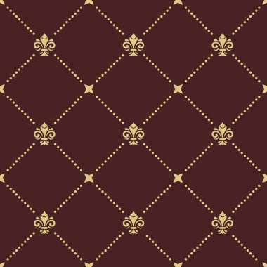 Royal Lily ile sorunsuz vektör desen