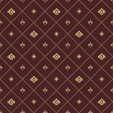 Royal Lily ile sorunsuz vektör desen