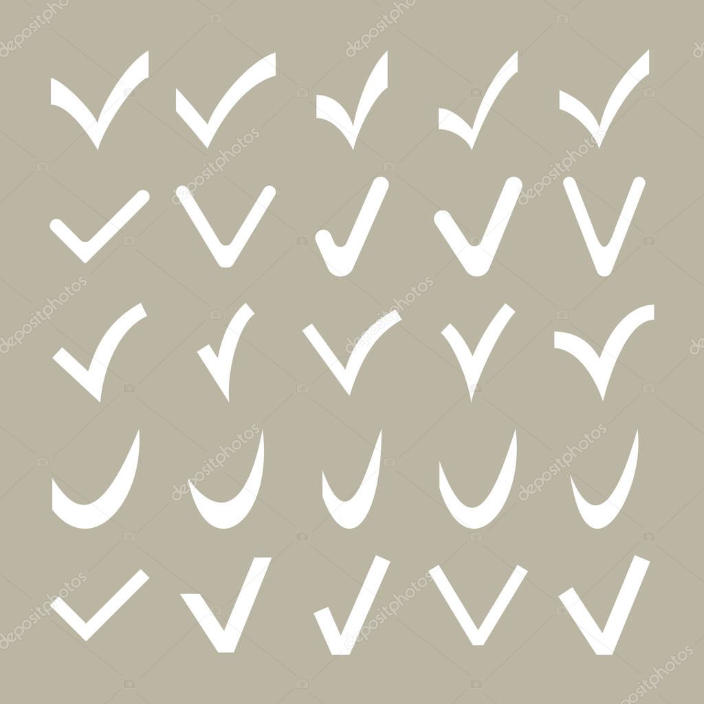 Set of Different Vector Check Marks