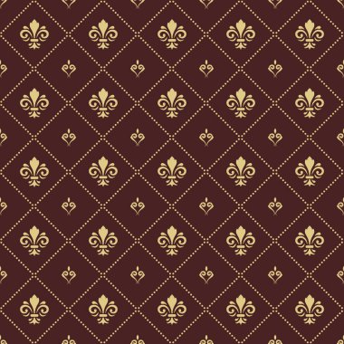 Royal Lily ile sorunsuz vektör desen