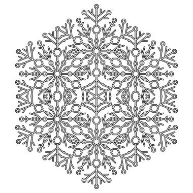 Güzel Vektör Yuvarlak Kar Tanesi