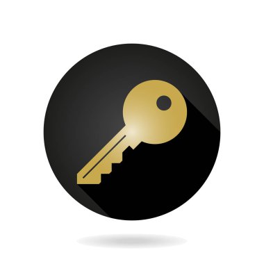 İyi vektör anahtar düz simgesi