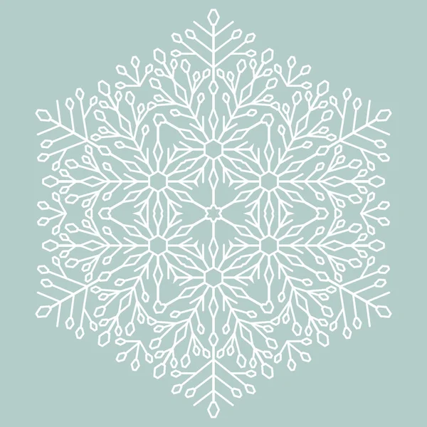 어여쁜 Vector Round Snowflake — 스톡 벡터