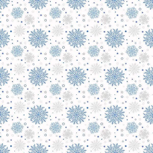 Seamless Vector Background With Snowflakes — Stock Vector