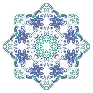 Doğulu Soyut Vektör Deseni