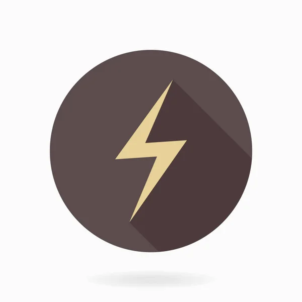 Fine Vector lightningFlat Icon With Lightning — Stock Vector