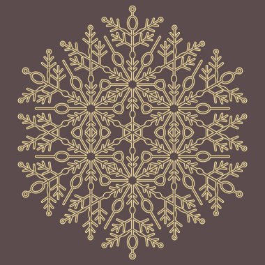 Güzel Vektör Yuvarlak Kar Tanesi