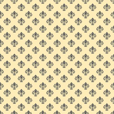 Royal Lily ile sorunsuz vektör desen