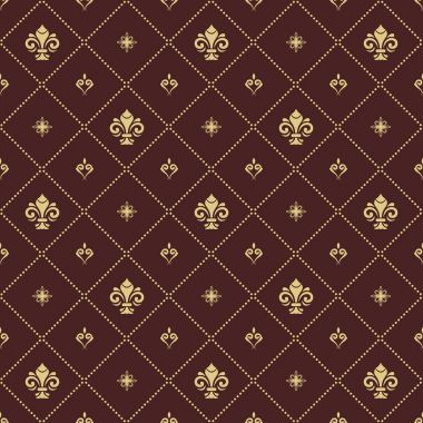 Royal Lily ile sorunsuz vektör desen