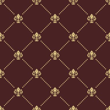 Royal Lily ile sorunsuz vektör desen