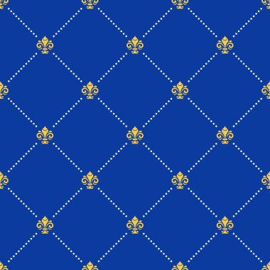 Royal Lily ile sorunsuz vektör desen