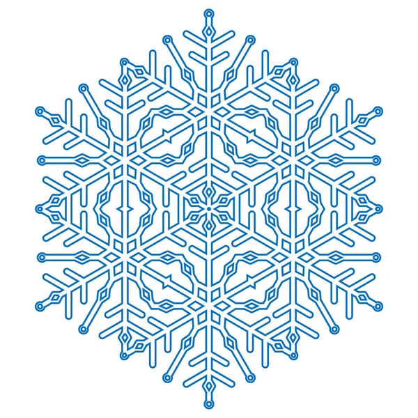 Joli vecteur rond flocon de neige — Image vectorielle