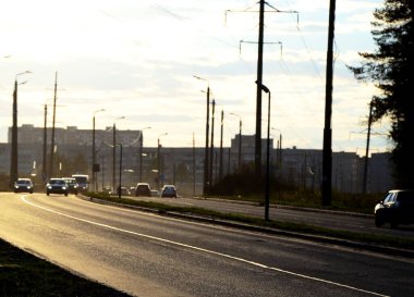 şehir hayatı gün batımında