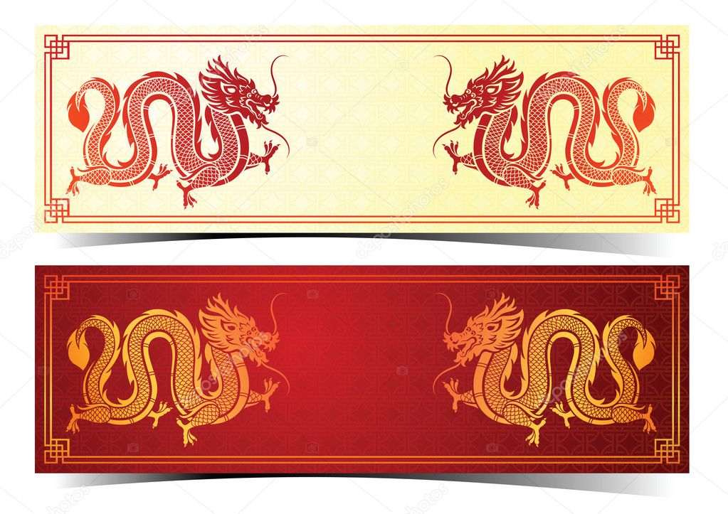 Chinese dragon template