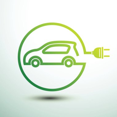 Elektrikli otomobil vektör