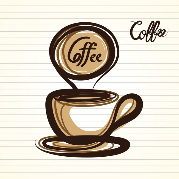 Koffiecup Vector — Stockvector