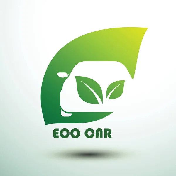 Eco coche vector — Vector de stock