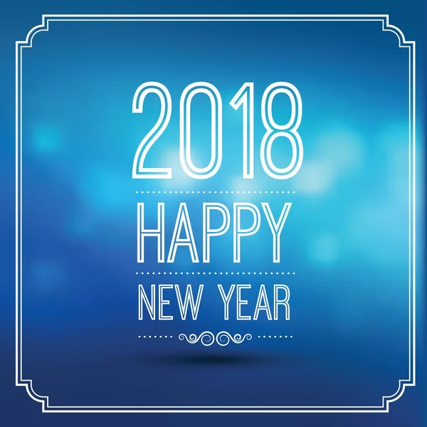 Happy new year 2018 — Stock Vector