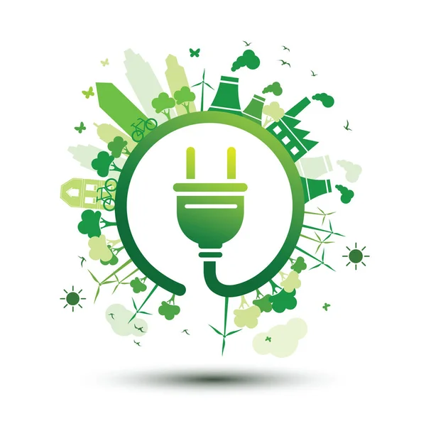 Eco plug — Stock Vector