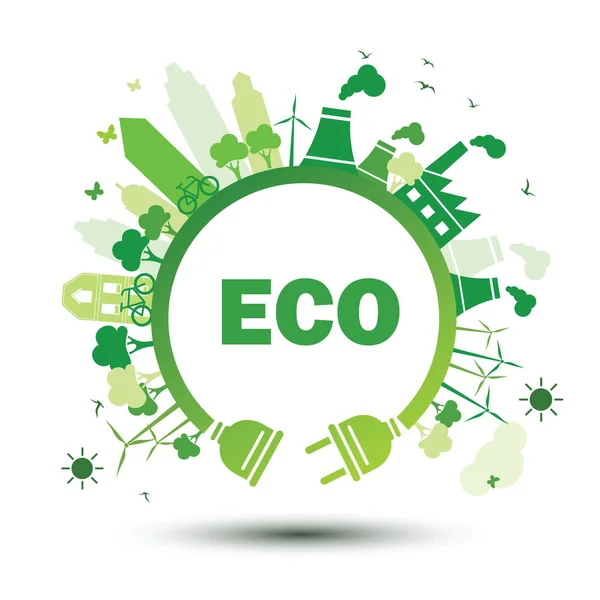 Eco plug — Stockvector