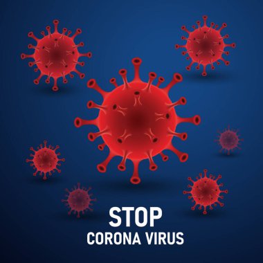 Corona virüsünün grafik vektörü, Corona virüsü enfeksiyonu. 2019-nvoc virüsü. Corona virüsü..