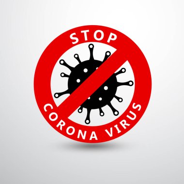Corona virüsünü durdurmanın grafik vektörü, Corona virüsü enfeksiyonu. 2019-nvoc virüsü. Corona virüsü..