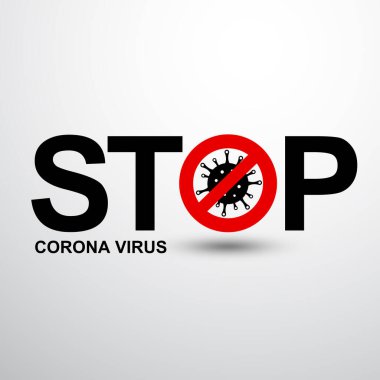Corona virüsünü durdurmanın grafik vektörü, Corona virüsü enfeksiyonu. 2019-nvoc virüsü. Corona virüsü..