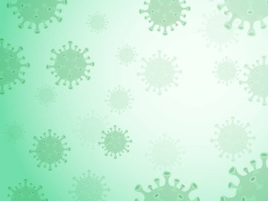 Kırmızı zemin üzerinde kırmızı bir grup tarafından temsil edilen virüs enfeksiyonu tıbbi sembolü, vektör çizimi