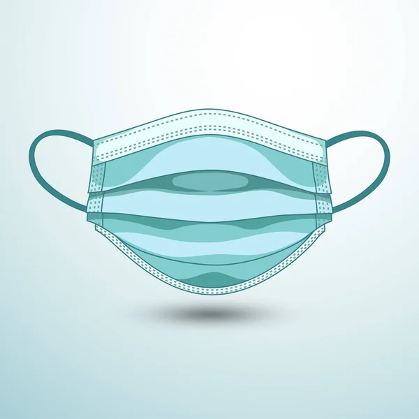 Tıbbi maskeler izole edilmiş, Icon on White. Koruyucu Maske Virüsü, vektör çizimi