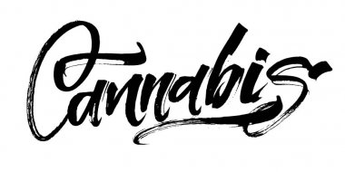 Esrar. Serigraf baskı için yazı Modern hat el