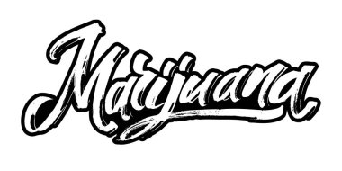 Esrar. Serigraf baskı için yazı Modern hat el