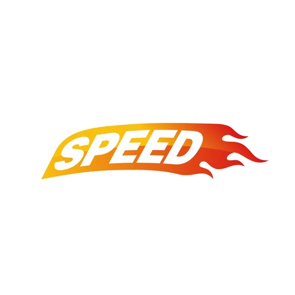 Velocidade Com Chama Fogo Logotipo Design Inspiração Logotipo Automotivo Velocidade —  Vetores de Stock