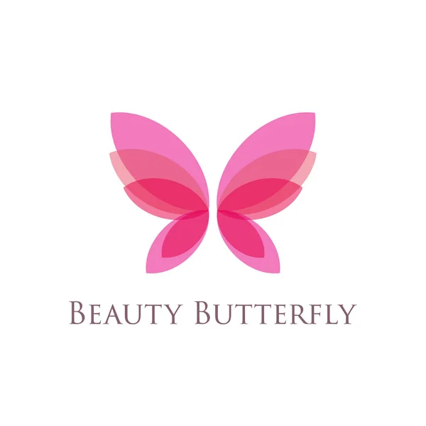 美丽蝴蝶的标志 美容业 化妆品 精品店等的病媒设计 — 图库矢量图片