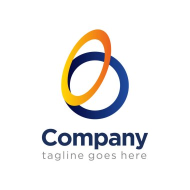 Soyut logo ögesi simgesi. Soyulmuş daire efektleri konseptiyle. İşletme şirketi için kullanılabilir. Gayrimenkul. finans şirketi 