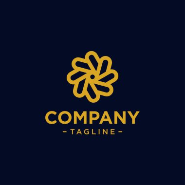 Soyut zarif logo ikon vektör tasarımı. Evrensel premium süs sembolü. Güzellik endüstrisi, mücevher, butik, otel vektör işareti için kullanılabilir.