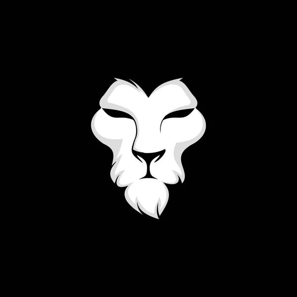 Illustration Vectorielle Conception Logo Mascotte Lion Visage Tête Arrière Plan — Image vectorielle