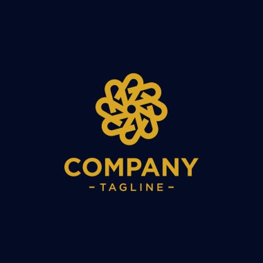 Soyut zarif logo ikon vektör tasarımı. Evrensel premium süs sembolü. Güzellik endüstrisi, mücevher, butik, otel vektör işareti için kullanılabilir.