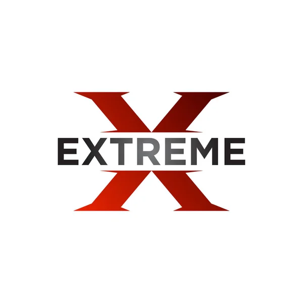 Design Logotipo Vetor Extremo Consistindo Logótipo Extremo Letra —  Vetores de Stock