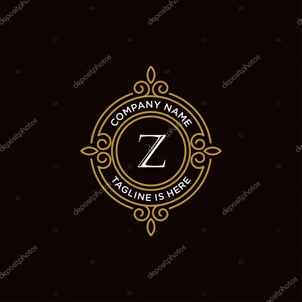 Luxury monogram letter Z logotype. premium brand icon. elegant alphabet/initial frame design vector. can be used for beauty industry, cosmetics, salon, boutique, spa, company, corporate, etc.