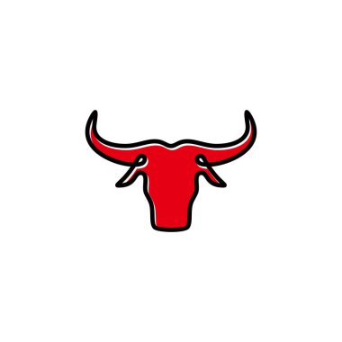 simple minimalist monoline, outline, line art bull, cow, buffalo logo design vector template illustration. animal wildlife symbol icon clipart
