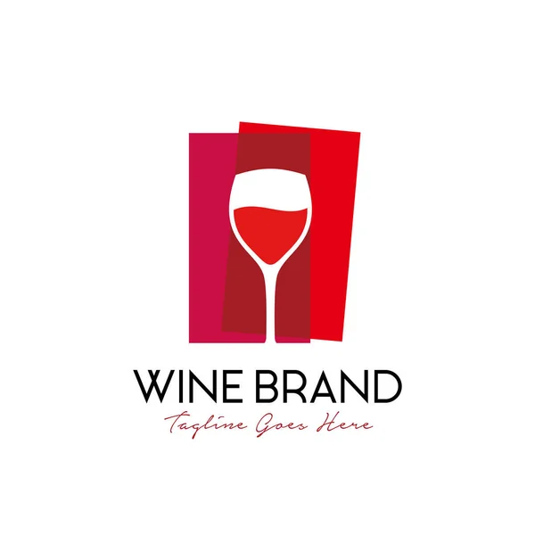 Diseño Del Logotipo Vidrio Vino Plantilla Vectorial Colorida Ilustración Moda — Vector de stock