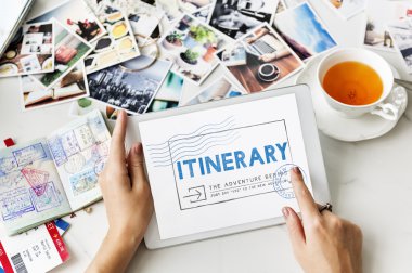 Tablet metin ile holding eller