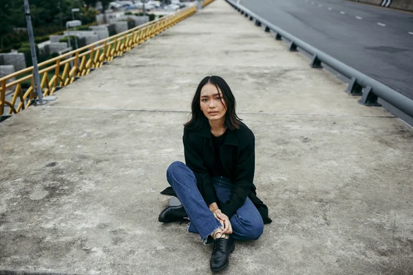 Beautiful asian hipster girl — Stock Image Beautiful asian hipster girl Royalty Free Stock Photos