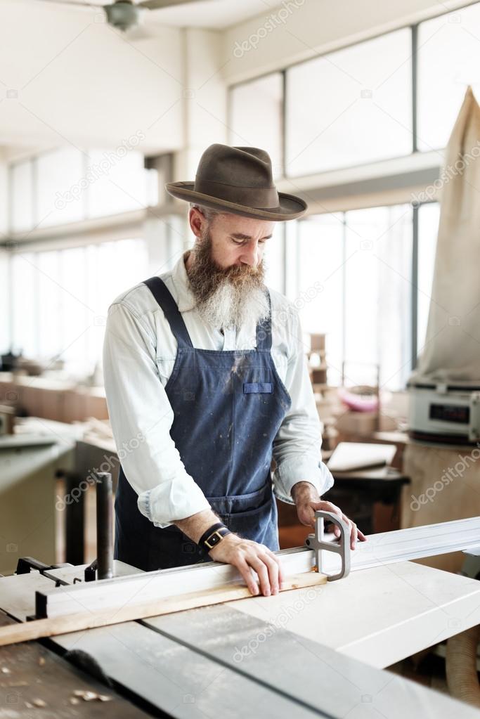 craftsman working in workshop