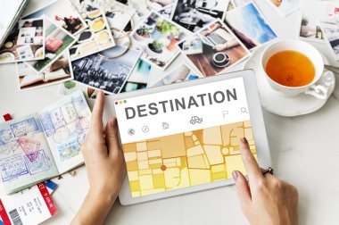 Tablet metin ile holding eller