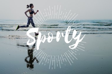 Sportif kadın çalışan 