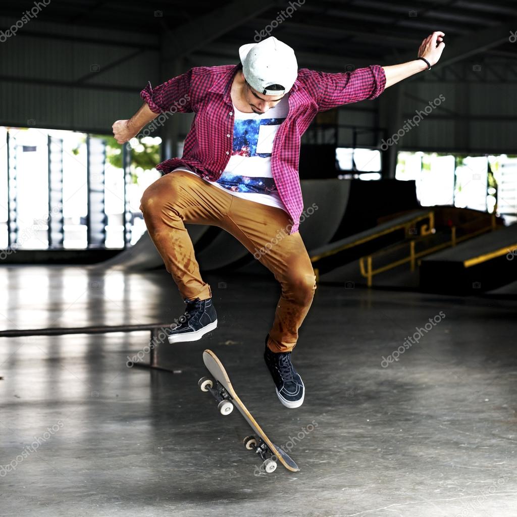 man riding on skateboard 