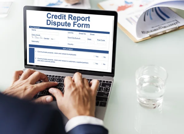 Business man working with laptop — Stock Photo, Image