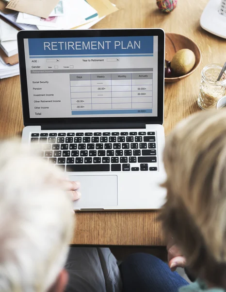 Formulario del plan de jubilación — Foto de Stock